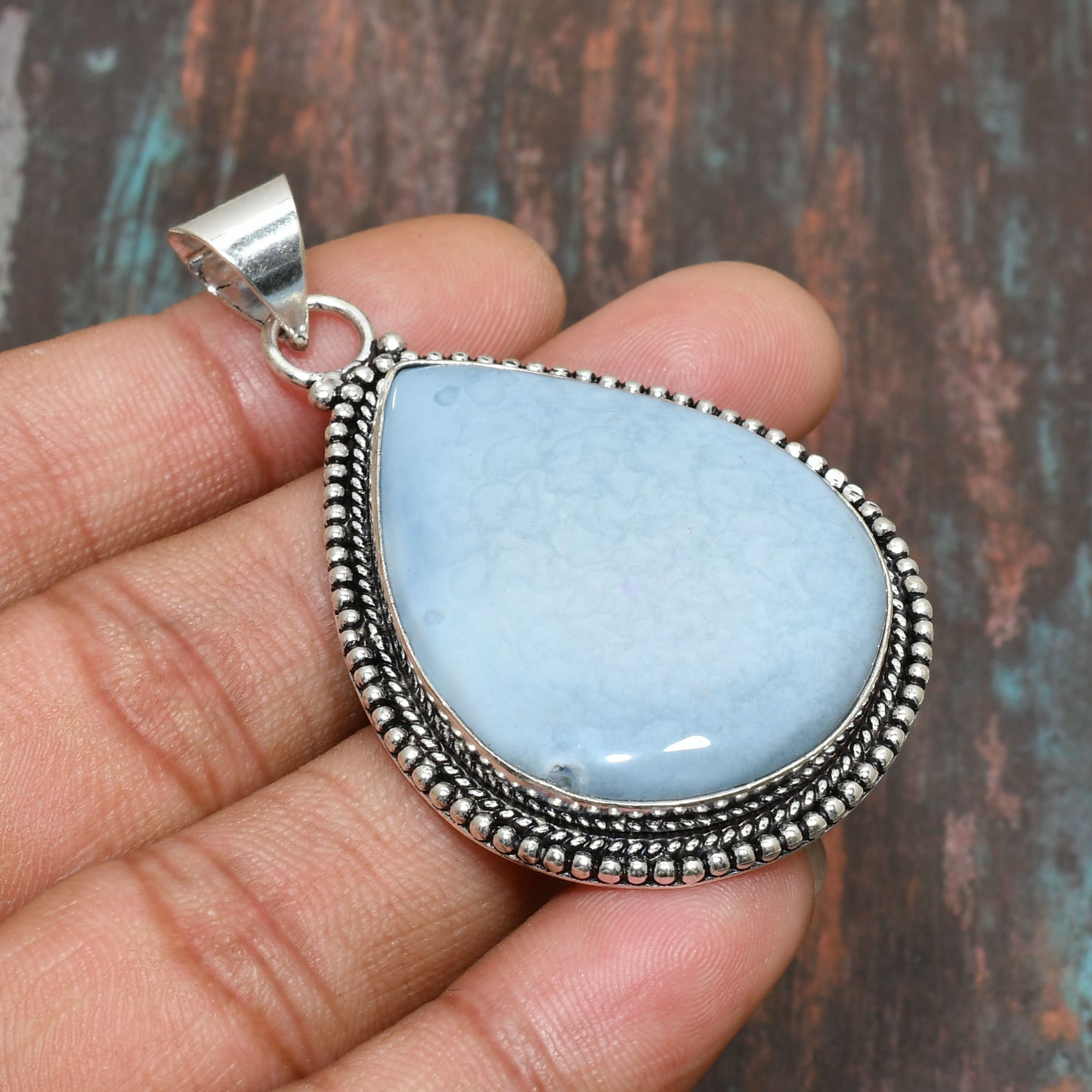 Serenity Shore – Larimar Sterling Silver Pendant