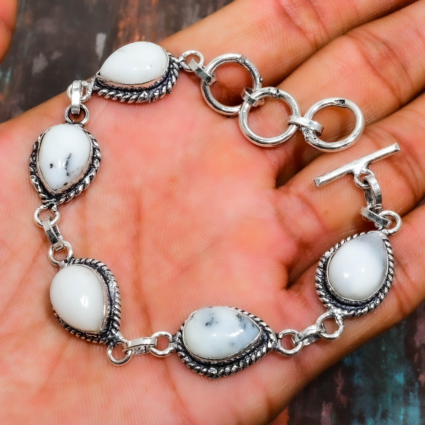 Howlite Serenity – Sterling Silver Harmony Bracelet