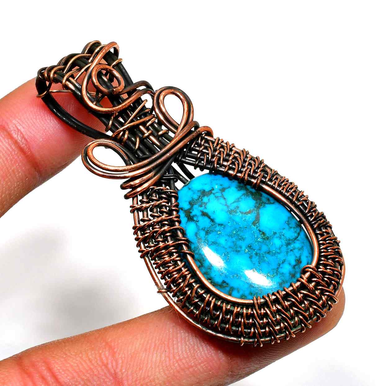 Isla’s Calm – Turquoise Copper Pendant