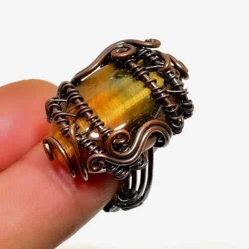 Golden Guardian – Tiger’s Eye & Copper Ring