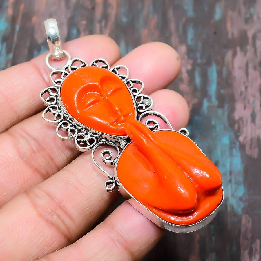 Coral Calm – Sterling Silver Pendant