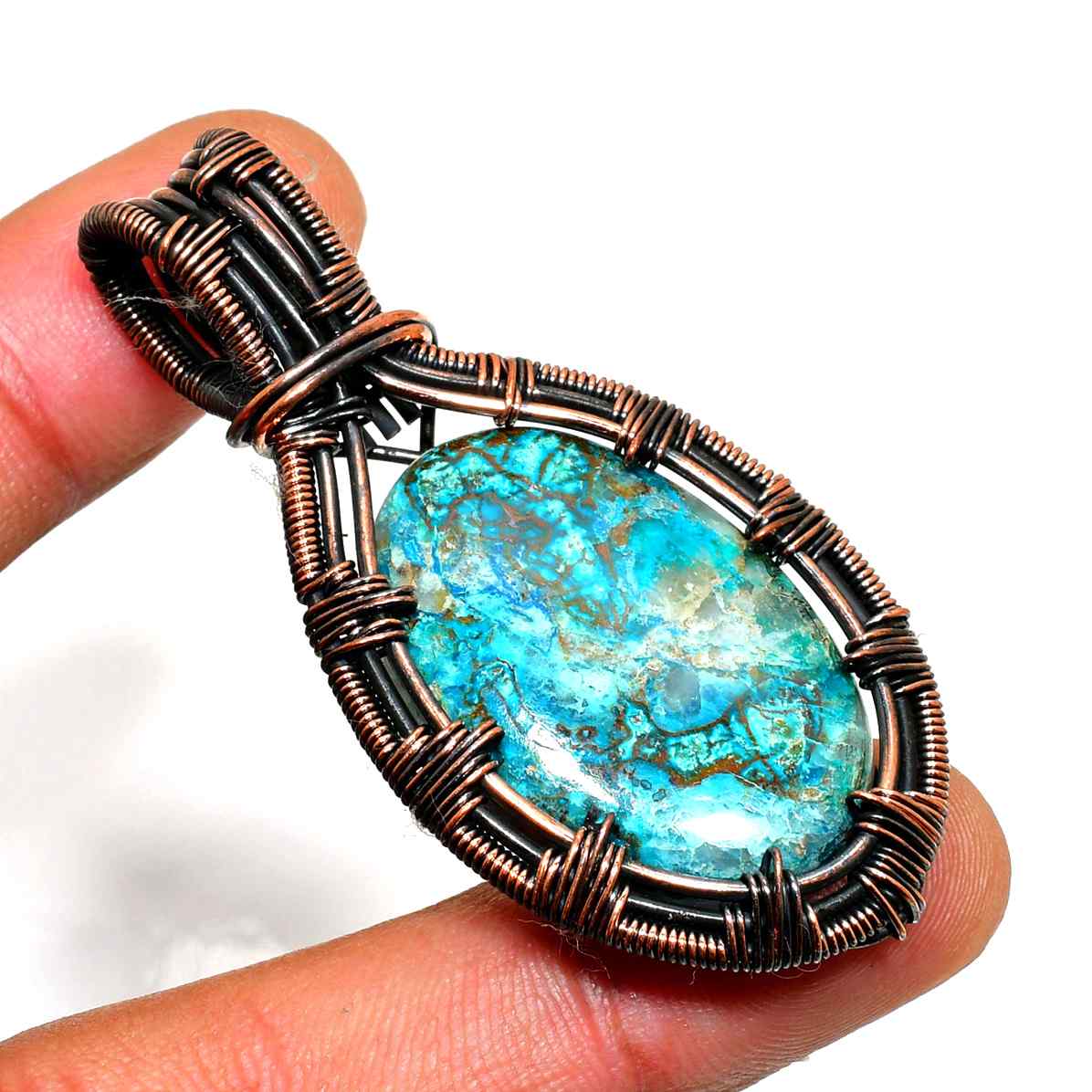 Tranquil Tide – Turquoise Copper Pendant