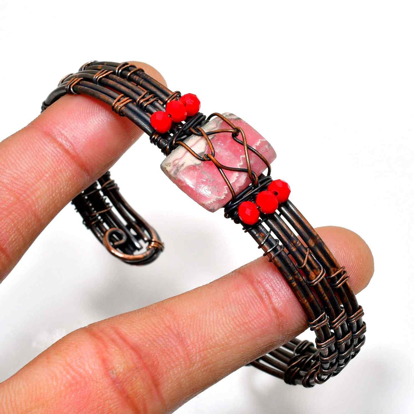 Luna Muse – Wire-Wrapped Natural Stone Bracelet