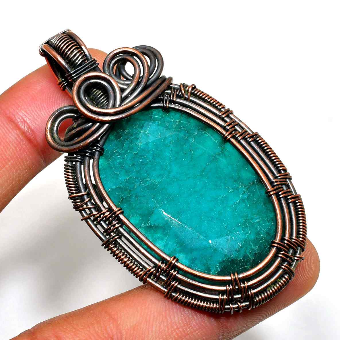 Tranquil Tide – Turquoise Copper Pendant