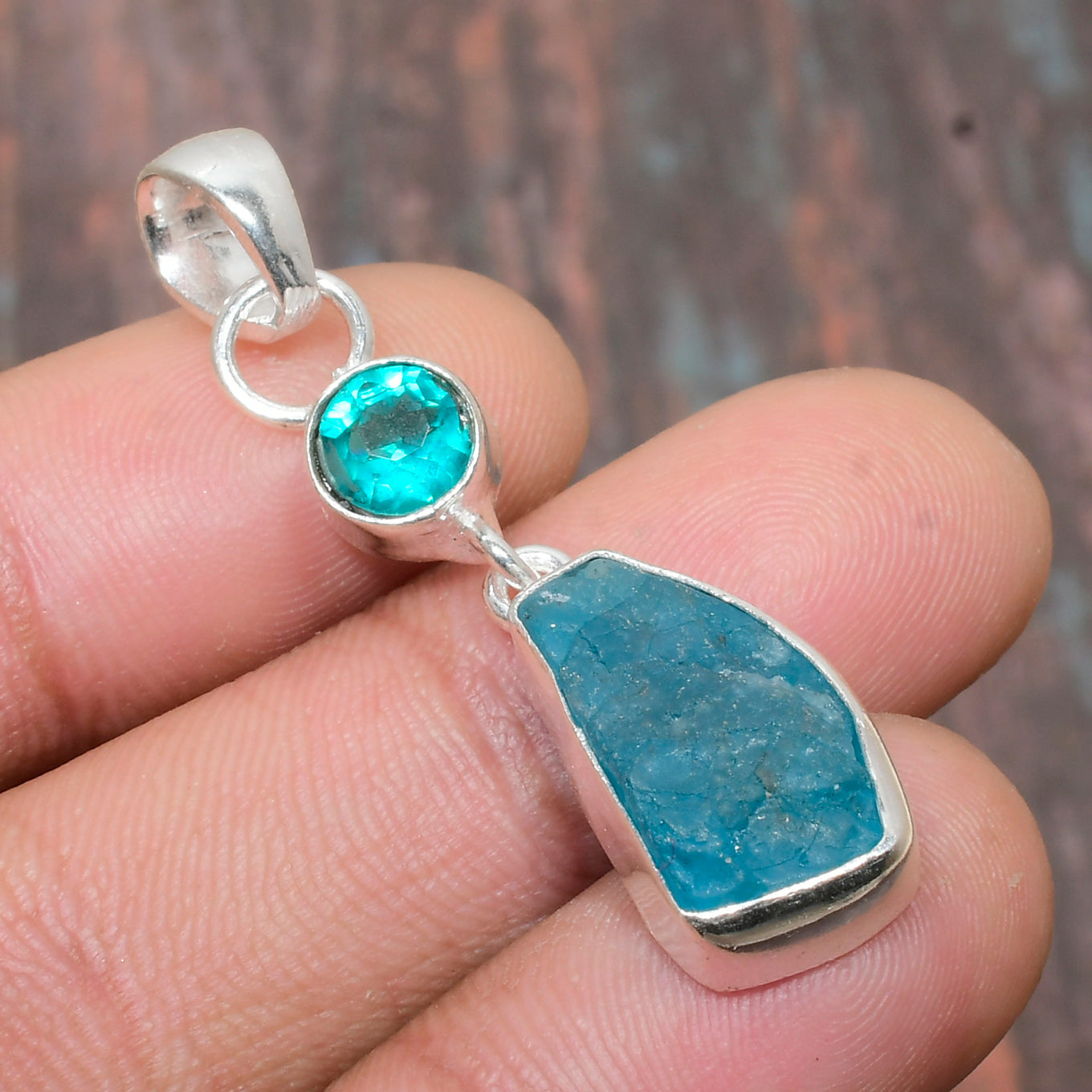 Tranquil Tide – Aquamarine & Turquoise Pendant