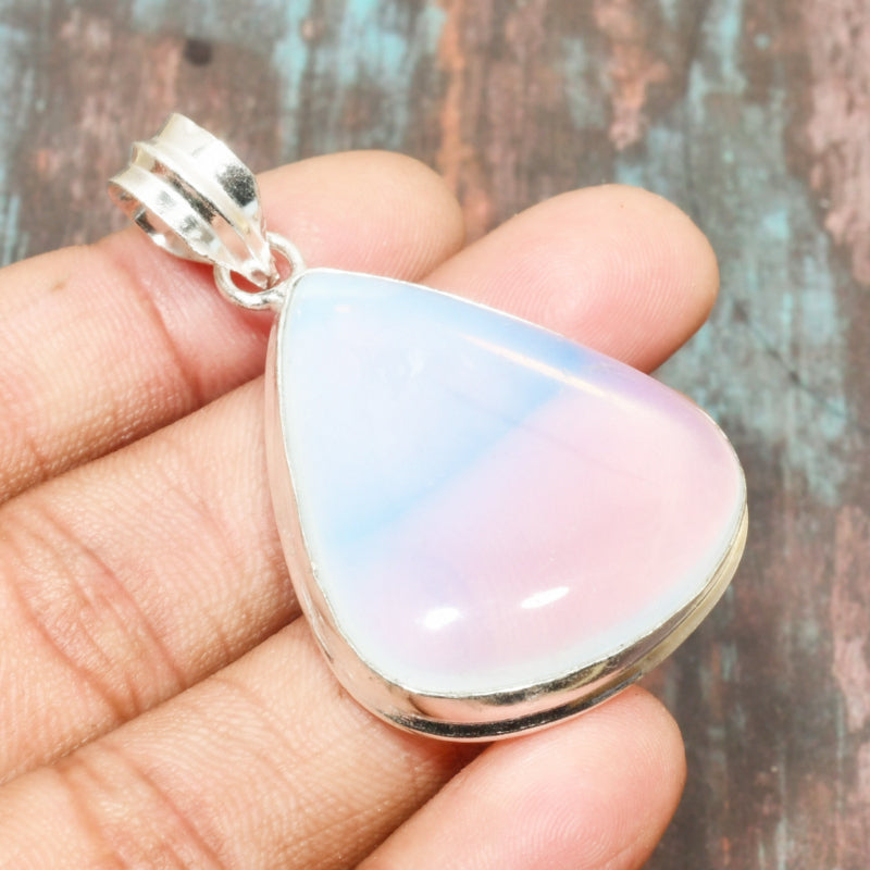 Starlit Serenity – Opal & Sterling Silver Pendant