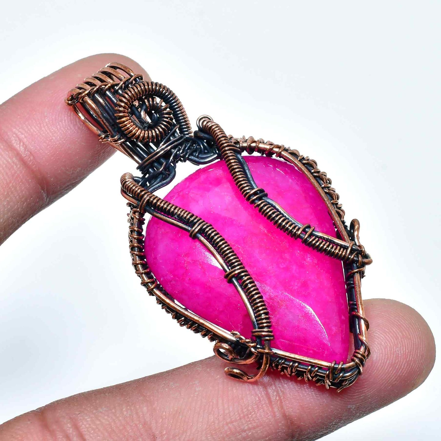 Radiant Ruby Dreams – Ruby & Copper Pendant