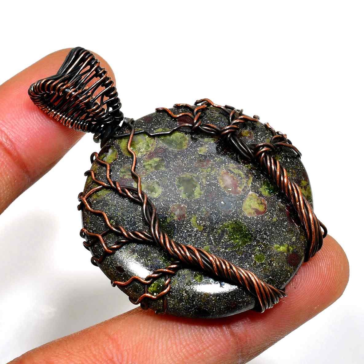 Earth’s Embrace – Smoky Quartz Copper Pendant