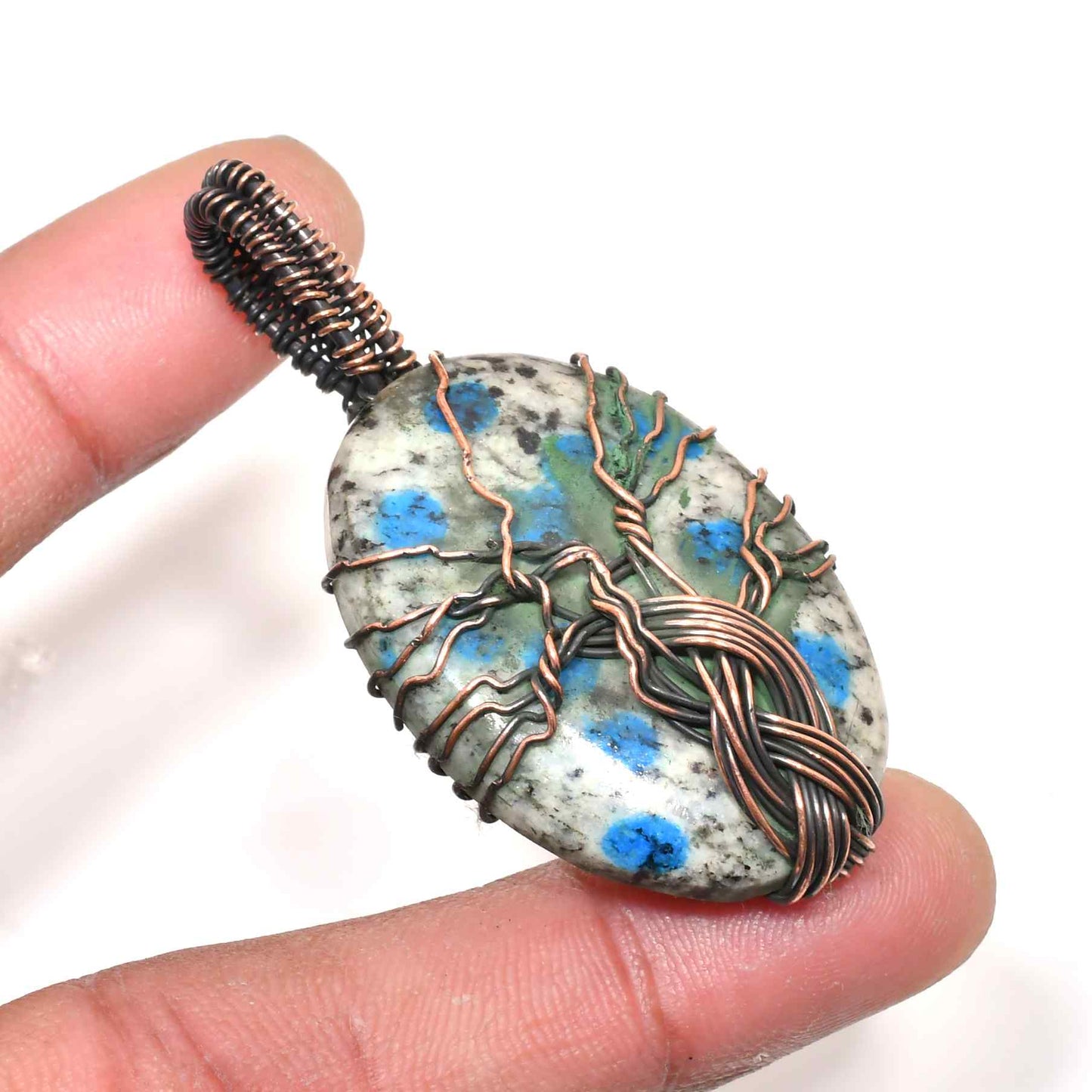 Nature’s Embrace – Earthstone Copper Pendant