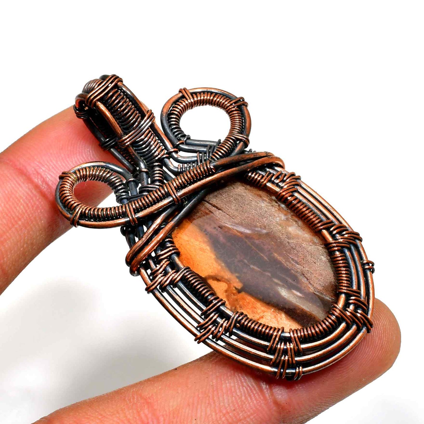 Terra Anchor – Copper-Wrapped Natural Stone Pendant