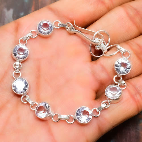 Celeste Spark – Silver & Crystal Bracelet