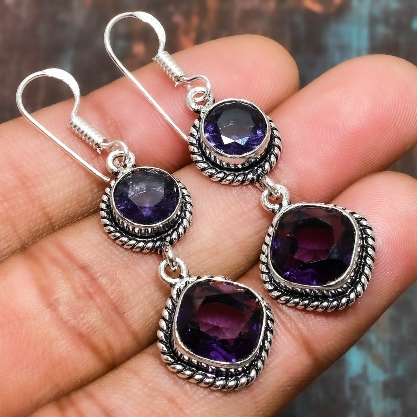 Luna’s Whisper – Sterling Silver Amethyst Drops