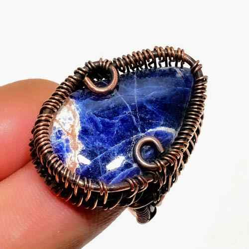 Selene’s Clarity – Copper Lapis Lazuli Ring