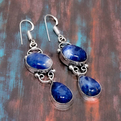 Harmony’s Whisper – Sodalite Sterling Silver Earrings