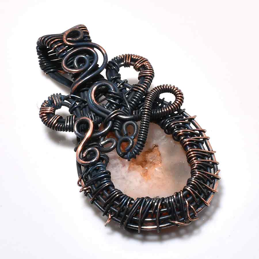 Ezra’s Veil – Amethyst Copper Wire Pendant