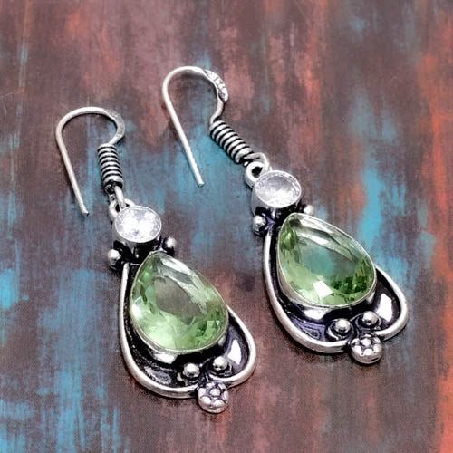 Peridot Reverie – Sterling Silver Earrings