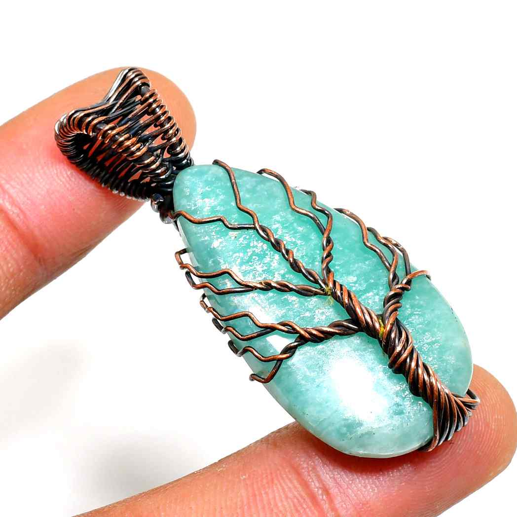 Gaia’s Grove – Aventurine Copper Tree Pendant