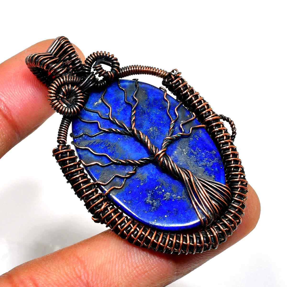 Arbor of Truth – Lapis Lazuli Copper Pendant