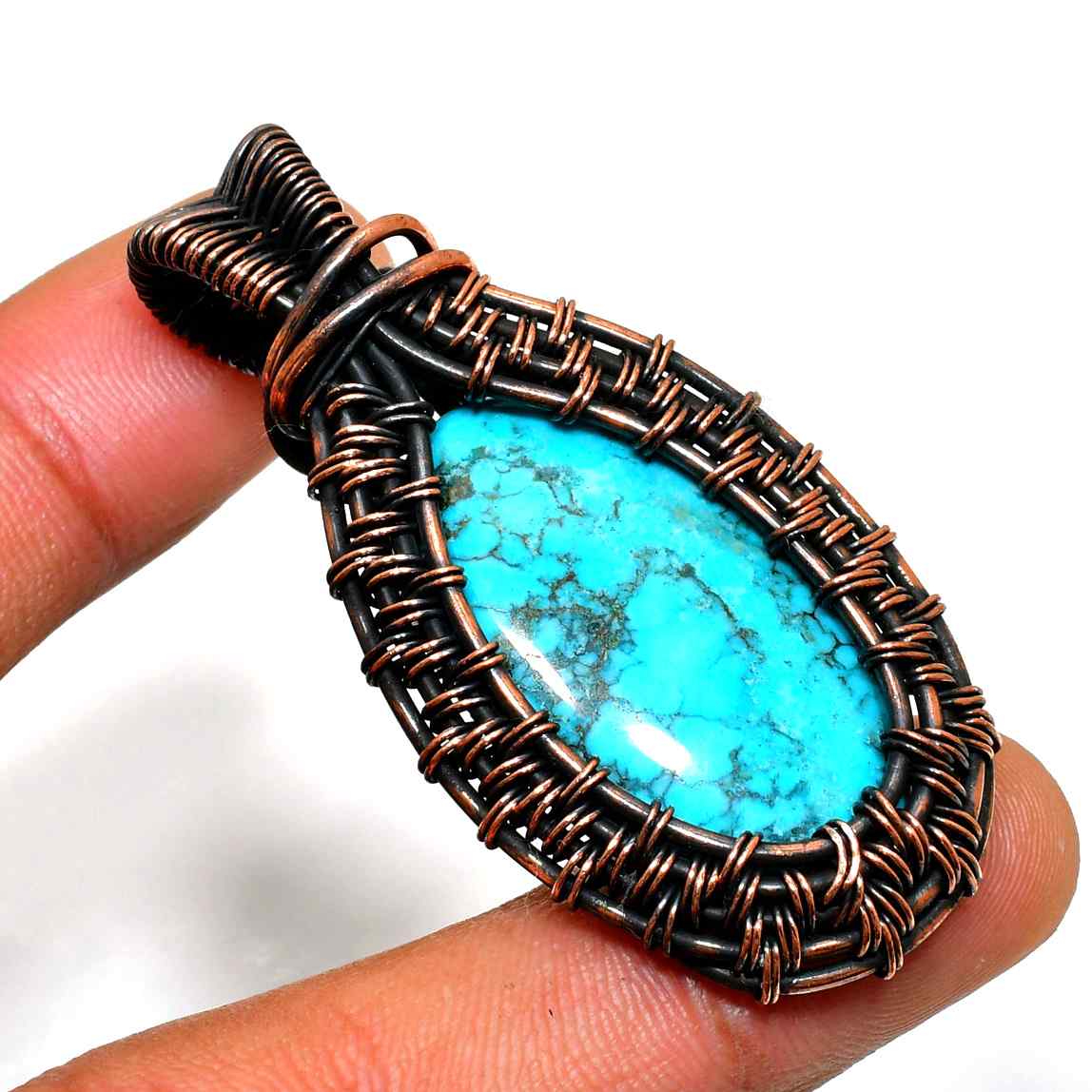 Tranquil Tide – Turquoise Copper Pendant