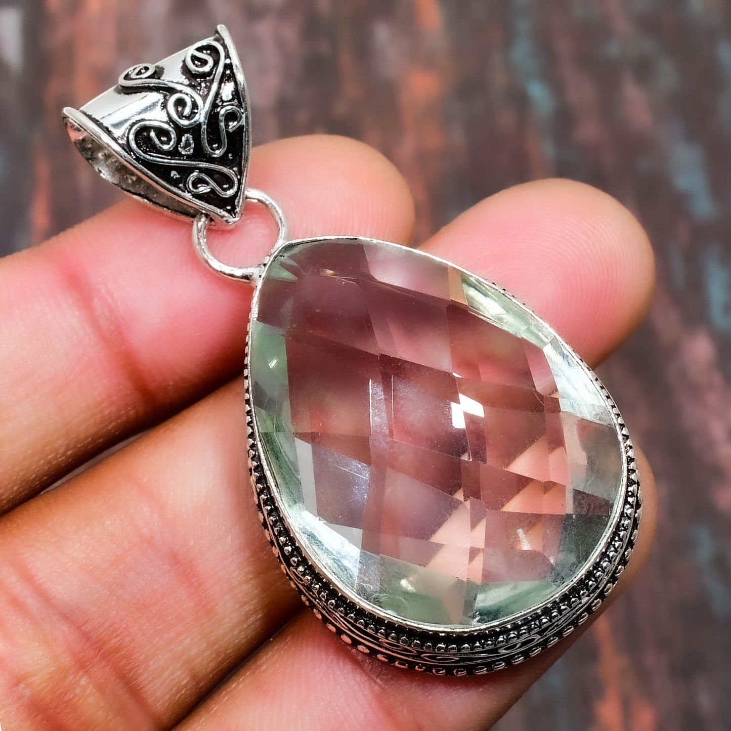 Clarity’s Embrace – Fluorite & Sterling Silver Pendant