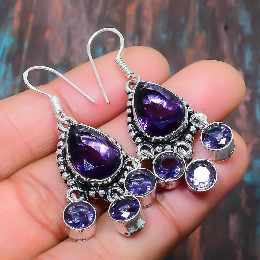 Amethyst Dream – Sterling Silver Filigree Earrings