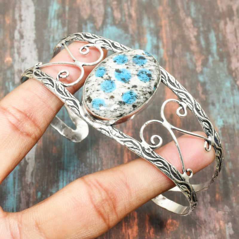 Lagoon’s Whisper – Lagoon Stone & Silver Bracelet