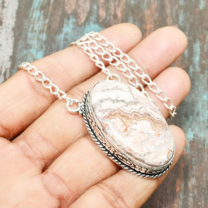 Tranquil Tides – Ocean Jasper & Sterling Silver Pendant