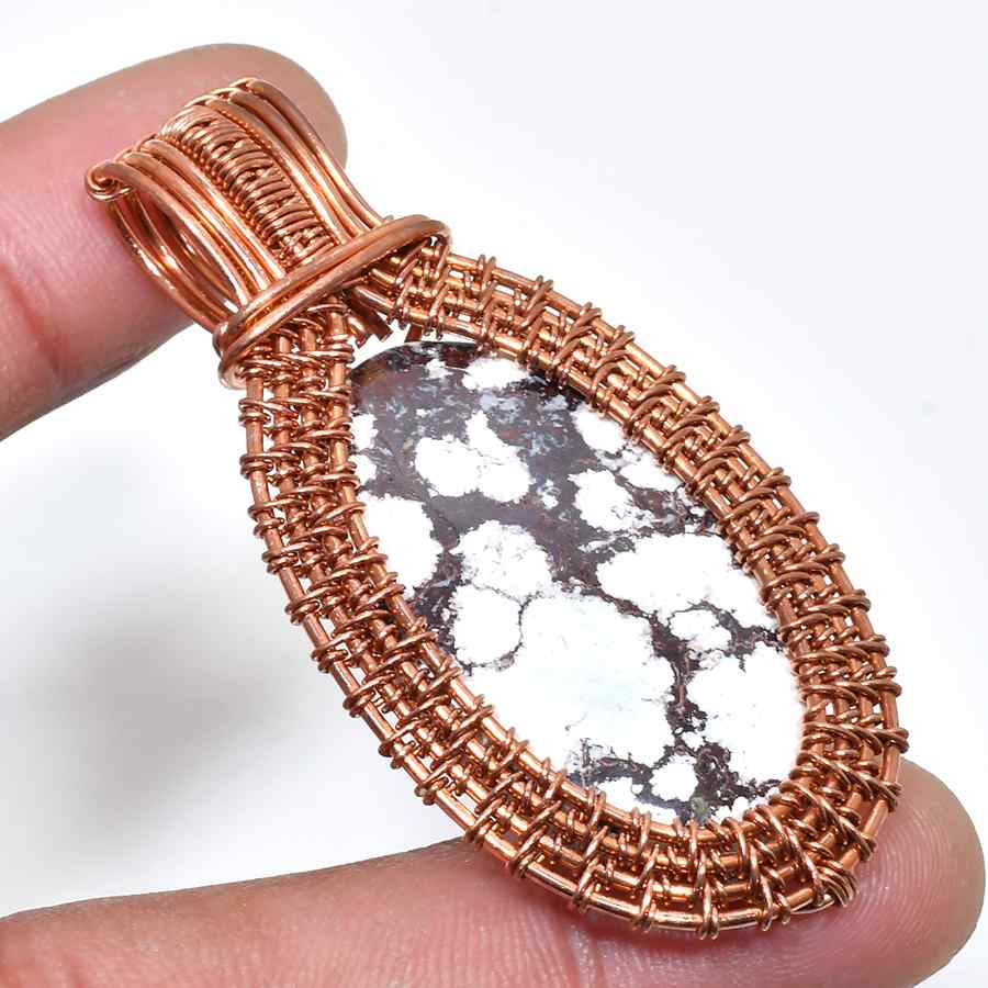Sylvan Whisper – Dendritic Opal Copper Pendant