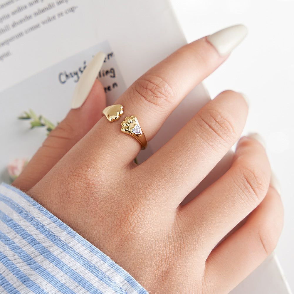 Personalized Paw Love Ring