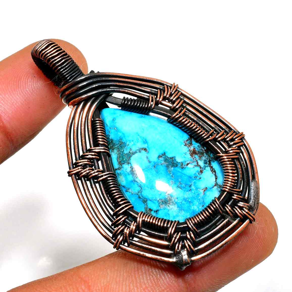 Celestial Blue – Turquoise Copper Pendant