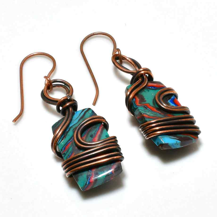 Aurora’s Muse – Oxidized Copper & Gemstone Earrings
