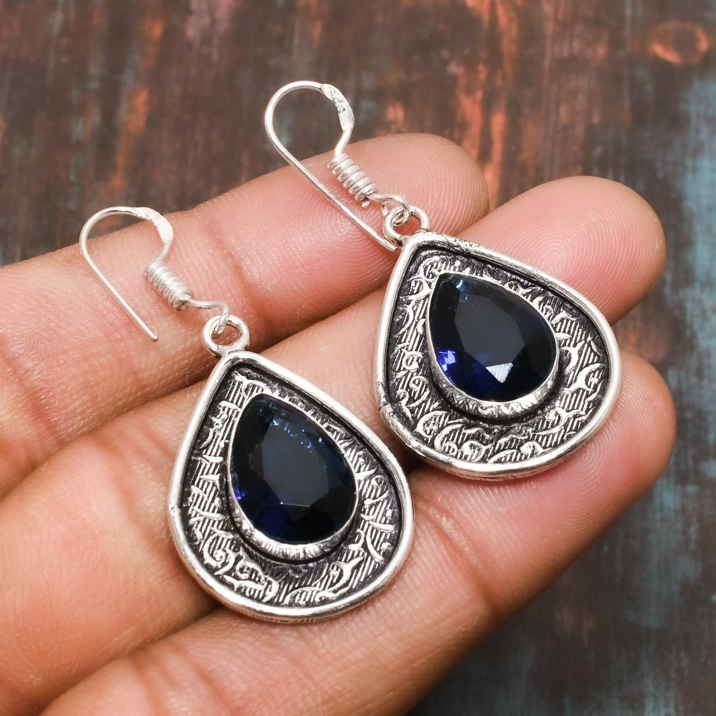 Selene’s Serenity – Lapis Lazuli Silver Earrings