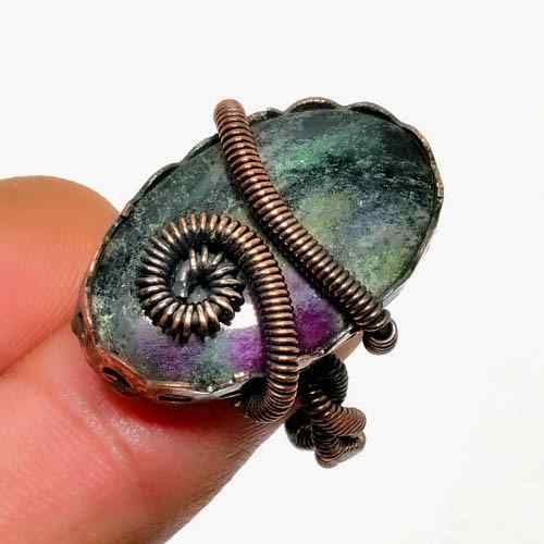 Luna’s Whisper – Amethyst Copper Wire Ring