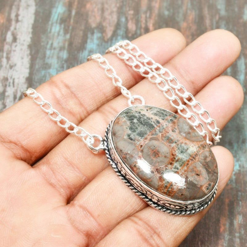 Terra’s Harmony – Jasper Silver Pendant