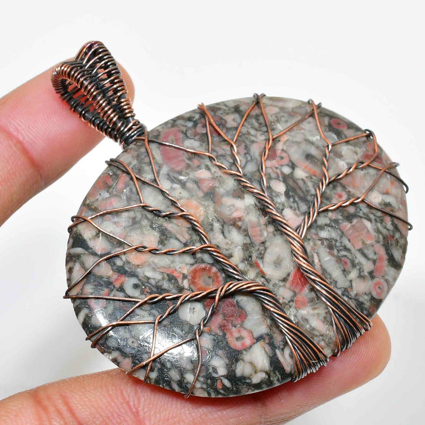 Gaia’s Embrace – Copper-Wrapped Tree of Life Pendant
