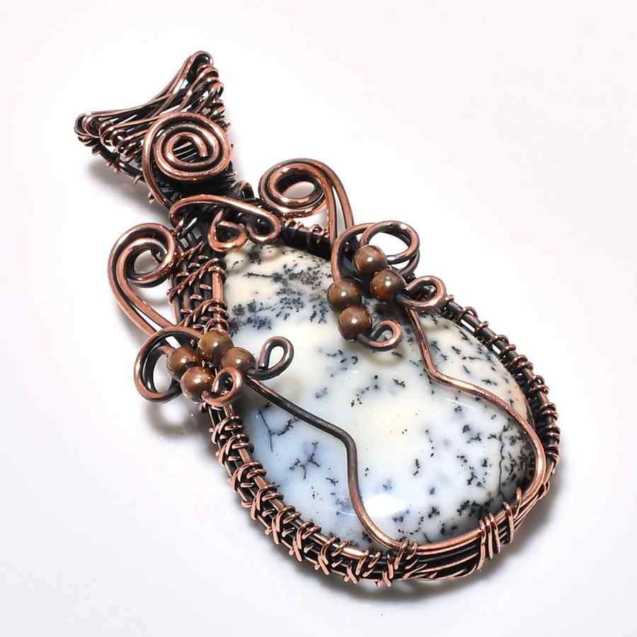 Eternal Balance – Black & White Jasper Copper Pendant