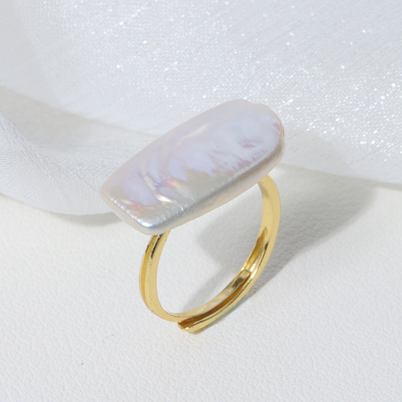 Grace Baroque Pearl Ring - 925 Sterling Silver