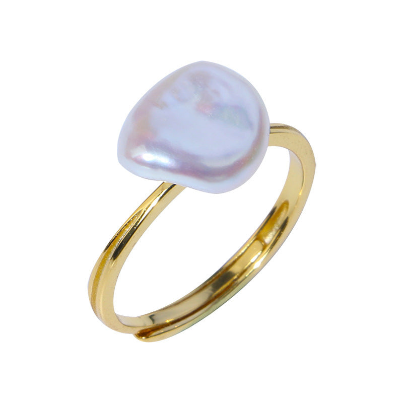 Grace Baroque Pearl Ring - 925 Sterling Silver