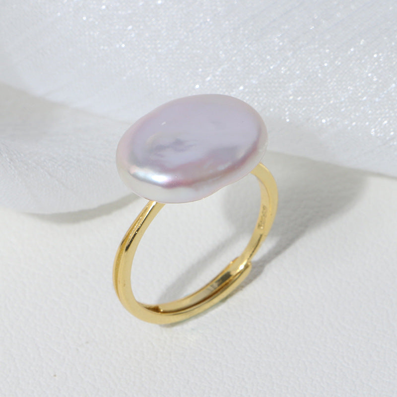 Grace Baroque Pearl Ring - 925 Sterling Silver