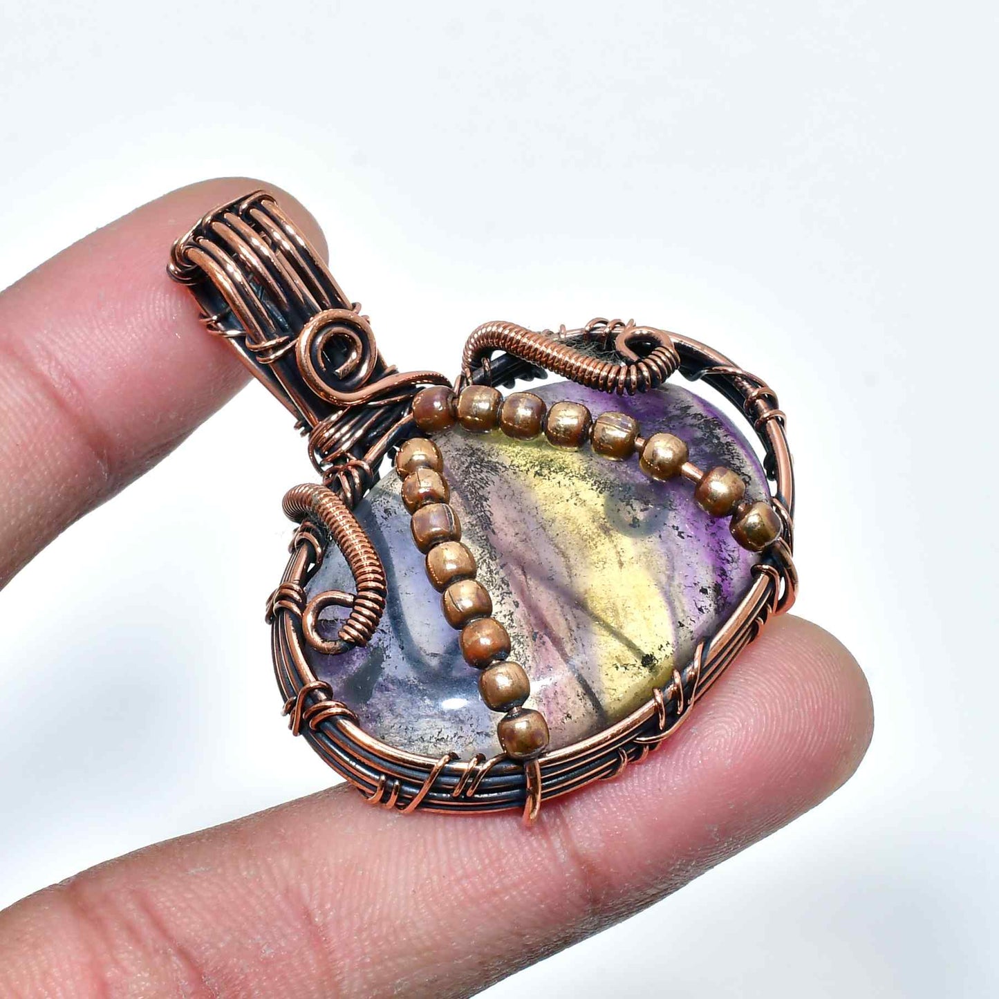 Inner Harmony – Amethyst Copper Pendant
