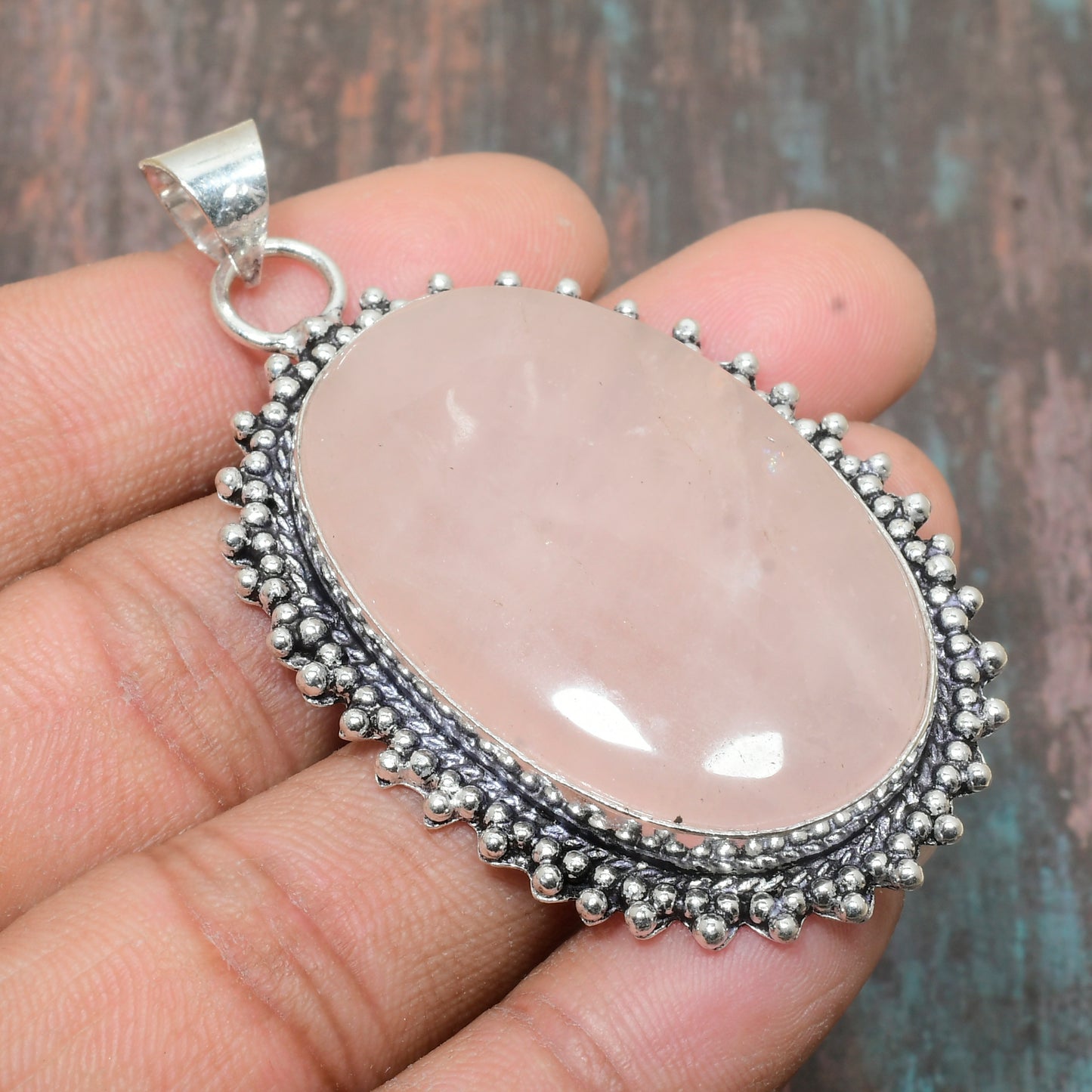 Harmony Heart – Rose Quartz & Silver Pendant