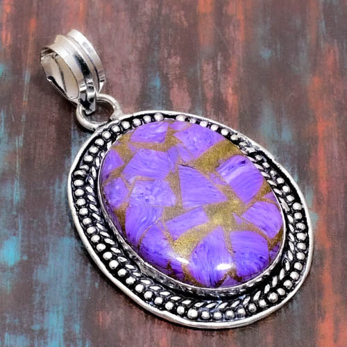 Lyra’s Muse – Purple Gemstone Silver Pendant