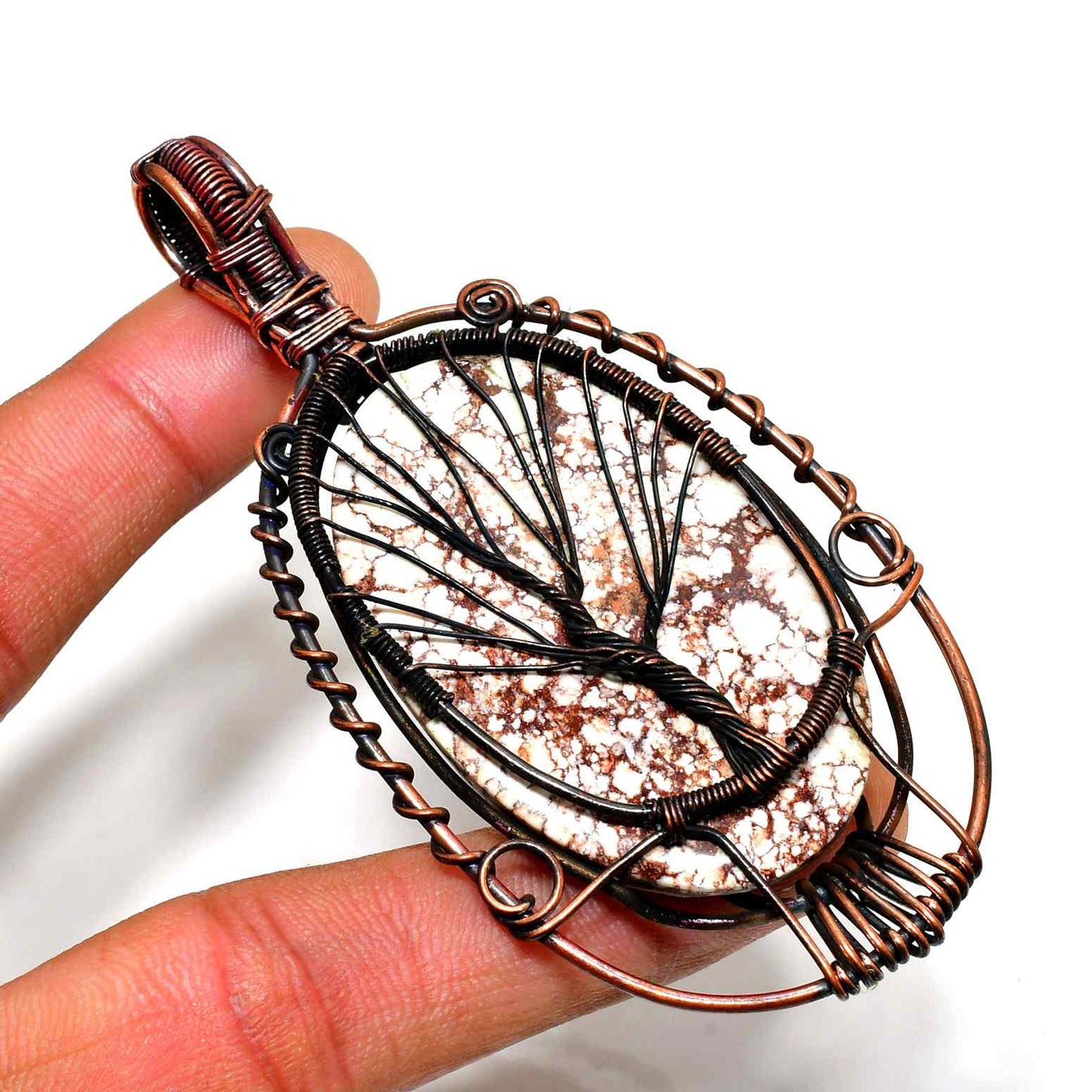 Earth’s Embrace – Jasper & Copper Pendant