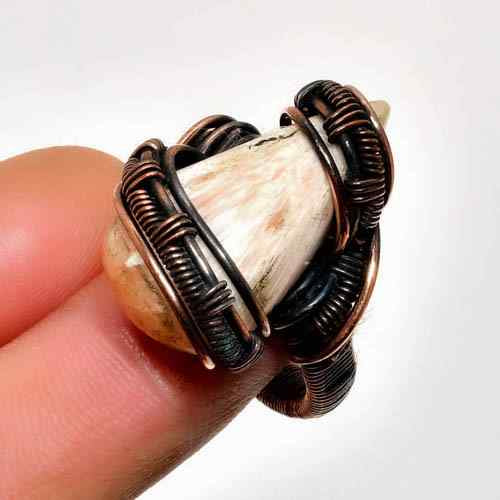 Gaia’s Embrace – Copper-Wrapped Natural Stone Pendant