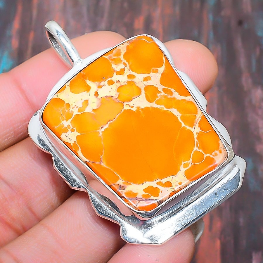 Solar Radiance – Sunshine Jasper Silver Pendant