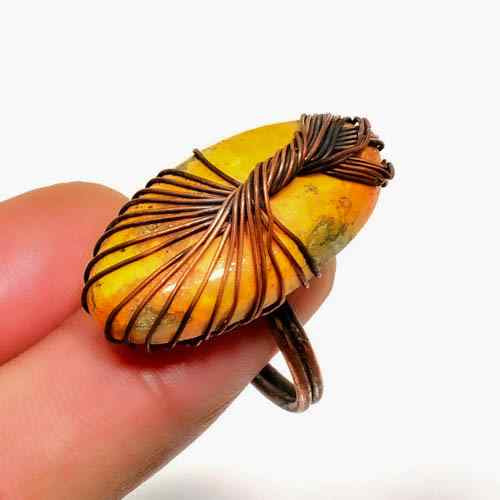 Ember’s Shine – Citrine Copper Ring