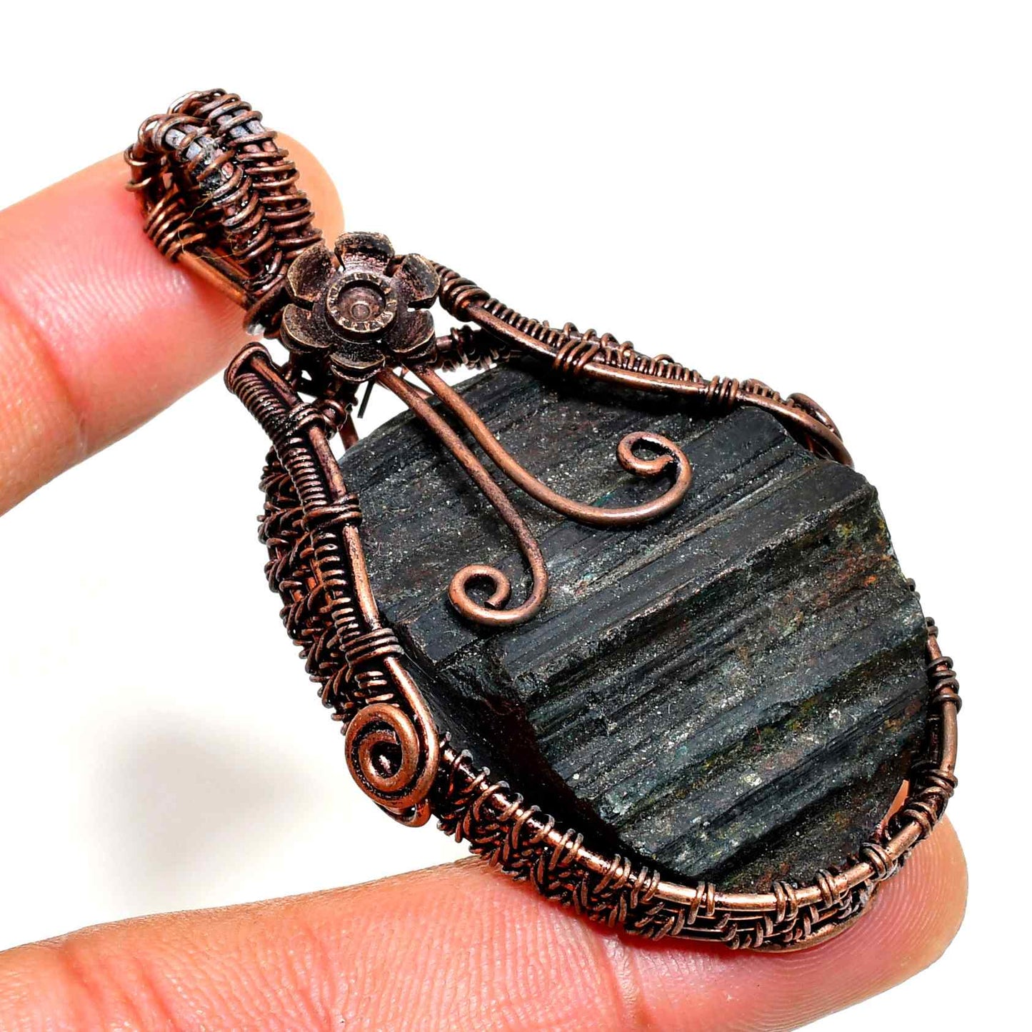 Earth’s Guardian – Black Tourmaline & Copper Pendant