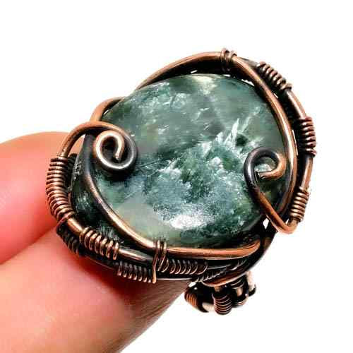 Rustic Harmony – Jade & Antique Copper Ring