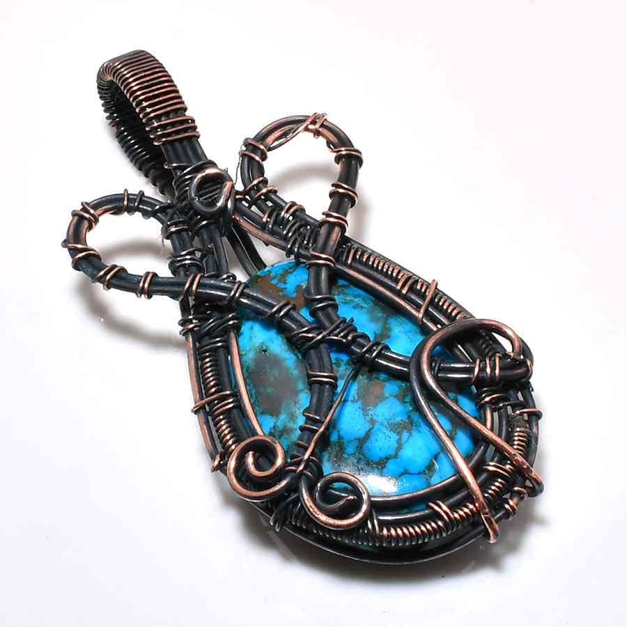 Tranquil Harmony – Turquoise Copper Pendant