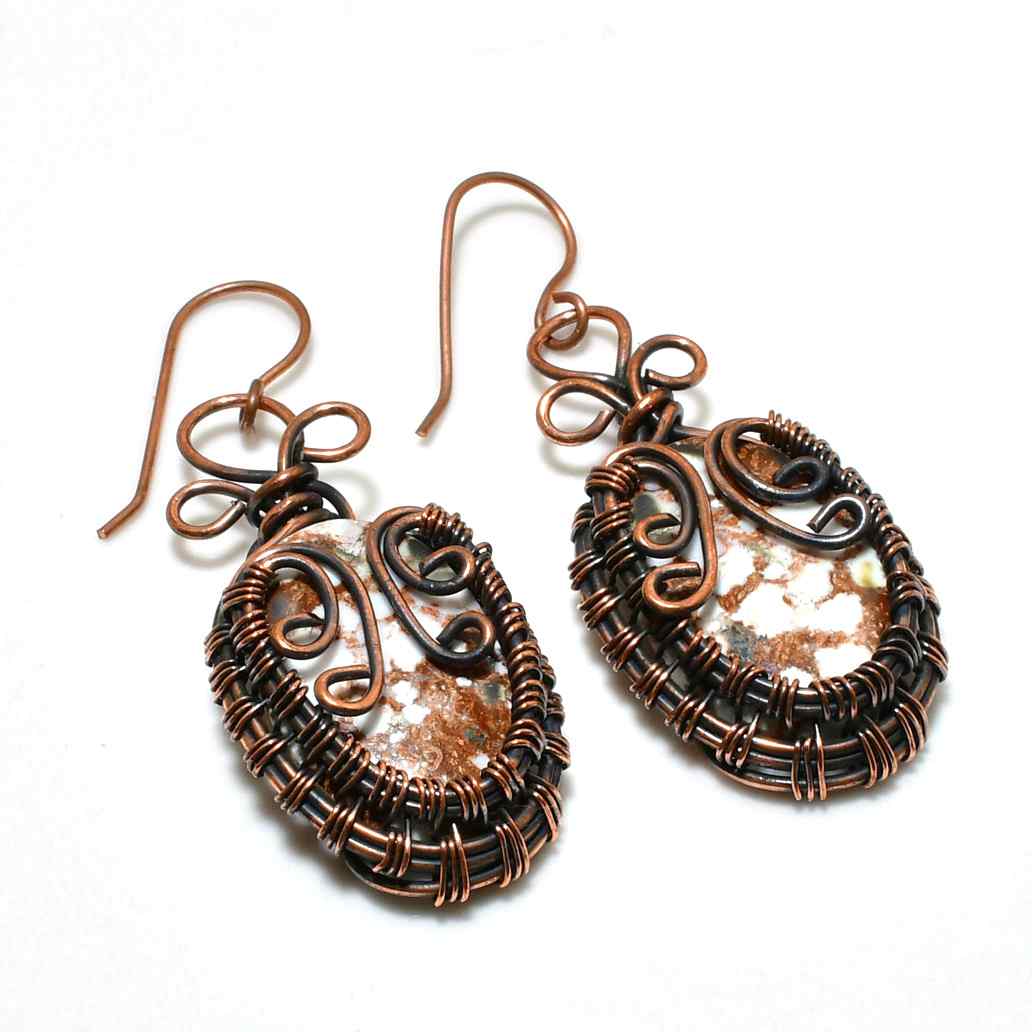 Earth’s Embrace – Copper & Stone Earrings